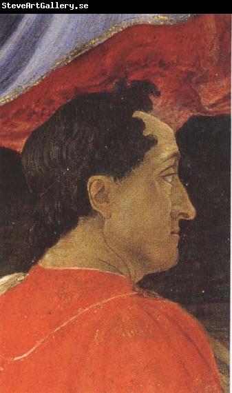 Sandro Botticelli Mago wearing a red mantle